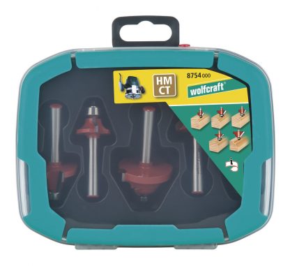 Wolfcraft Wolfcraft Sada 5 HM-profilových fréz stopka 8mm k horní fréze -plast.box 8754000 - Image 2