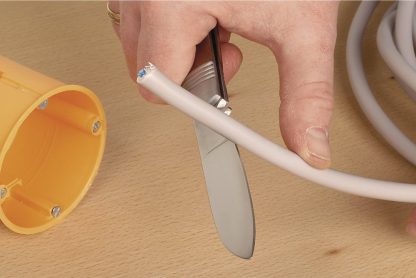 Wolfcraft Wolfcraft Nůž k odizolování kabelů 85 mm, dřevěné držadlo 4123000 - Image 2