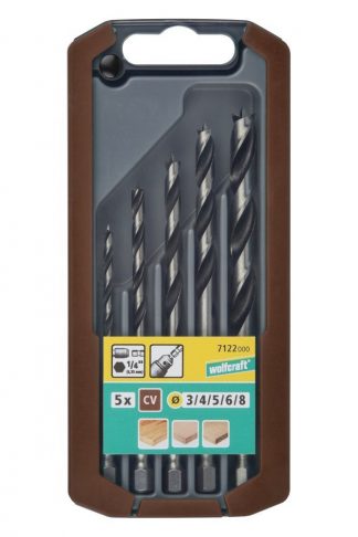 Wolfcraft Wolfcraft Sada 5ks spirálové vrtáky CV S=6-kt.ø3-8mm 7122000