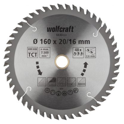 Wolfcraft Wolfcraft pilový kotouč čisté řezy ø190x20,16 Z56 6633000