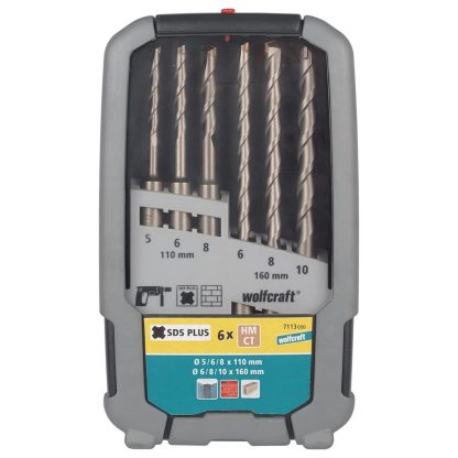 Wolfcraft Wolfcraft Sada 6ks příklepový vrták SDS-plus ø5-10mm 7113000