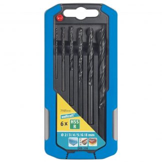 Wolfcraft Wolfcraft Sada 6ks spirálové vrtáky do kovu válcovaný HSS ø2-8mm 7105000