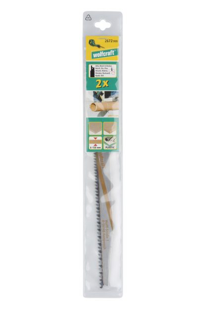Wolfcraft 2 x šavlové pilové plátky hloubka řezu 6 – 150 mm 2672000 - Obrázek 2