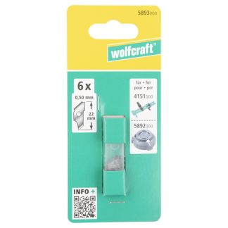 Wolfcraft 6ks náhradních nožů pro 5892000 a 4151, obj. Číslo 5893000