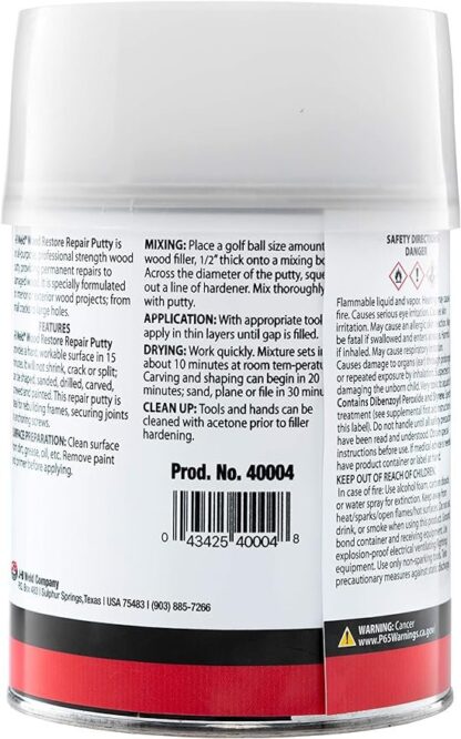 J-B WELD 40004 opravný tmel WOOD RESTORE REPAIR PUTTY ( 757ml ) - Image 2